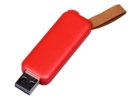 USB 2.0- флешка промо на 32 Гб прямоугольной формы, выдвижной механизм (красный) 32Gb
