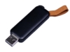 USB 2.0- флешка промо на 4 Гб прямоугольной формы, выдвижной механизм (черный) 4Gb (Изображение 1)