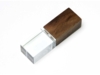USB 2.0- флешка на 64 Гб прямоугольной формы, под гравировку 3D логотипа (коричневый/зеленый/прозрачный) 64Gb (Изображение 1)