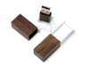 USB 2.0- флешка на 64 Гб прямоугольной формы, под гравировку 3D логотипа (коричневый/зеленый/прозрачный) 64Gb (Изображение 3)