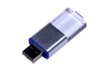 USB 2.0- флешка промо на 16 Гб прямоугольной формы, выдвижной механизм (синий) 16Gb (Изображение 1)
