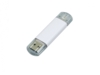 USB 2.0/micro USB- флешка на 32 Гб (белый) 32Gb (Изображение 1)