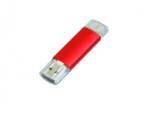 USB 2.0/micro USB- флешка на 16 Гб (красный) 16Gb