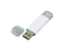 USB 2.0/micro USB- флешка на 16 Гб (белый) 16Gb (Изображение 3)