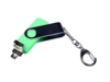 USB 2.0/micro USB/Type-C- флешка на 32 Гб c поворотным механизмом (зеленый) 32Gb (Изображение 3)