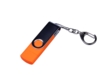 USB 2.0/micro USB/Type-C- флешка на 32 Гб c поворотным механизмом (оранжевый) 32Gb (Изображение 1)