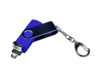 USB 2.0/micro USB/Type-C- флешка на 32 Гб c поворотным механизмом (синий) 32Gb (Изображение 3)