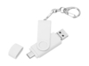 USB 3.0/micro USB/Type-C - флешка на 32 Гб 3-в-1 с поворотным механизмом (Изображение 3)