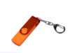 USB 3.0/micro USB/Type-C - флешка на 32 Гб 3-в-1 с поворотным механизмом (оранжевый) 32Gb (Изображение 1)