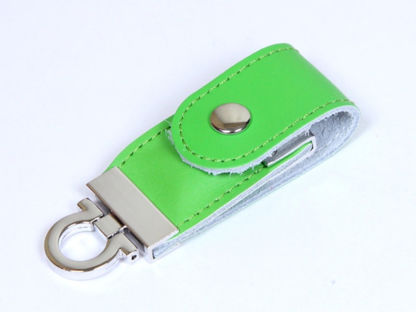 USB 2.0- флешка на 32 Гб в виде брелока (зеленый) 32Gb (Изображение 2)