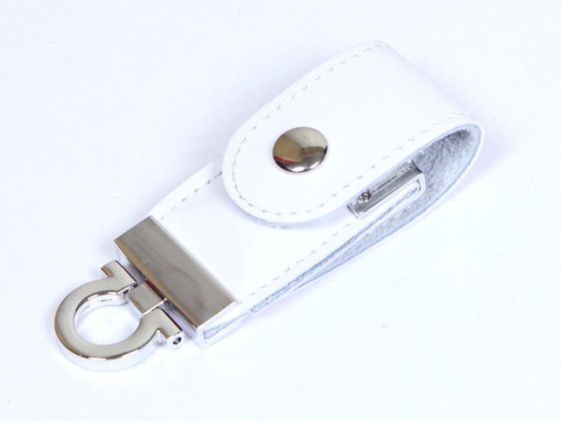 USB 2.0- флешка на 16 Гб в виде брелока (белый) 16Gb (Изображение 2)