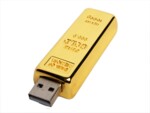 USB 2.0- флешка на 32 Гб в виде слитка золота (золотистый) 32Gb