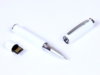 USB 2.0- флешка на 64 Гб в виде ручки с мини чипом (белый) 64Gb (Изображение 1)