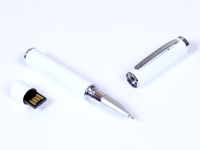 USB 2.0- флешка на 64 Гб в виде ручки с мини чипом (белый) 64Gb