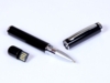 USB 2.0- флешка на 32 Гб в виде ручки с мини чипом (черный) 32Gb (Изображение 1)