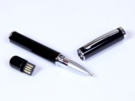 USB 2.0- флешка на 16 Гб в виде ручки с мини чипом (черный) 16Gb