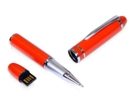 USB 2.0- флешка на 64 Гб в виде ручки с мини чипом (оранжевый) 64Gb