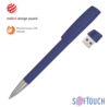 Ручка с флеш-картой USB 16GB «TURNUSsofttouch M» (темно-синий) (Изображение 1)