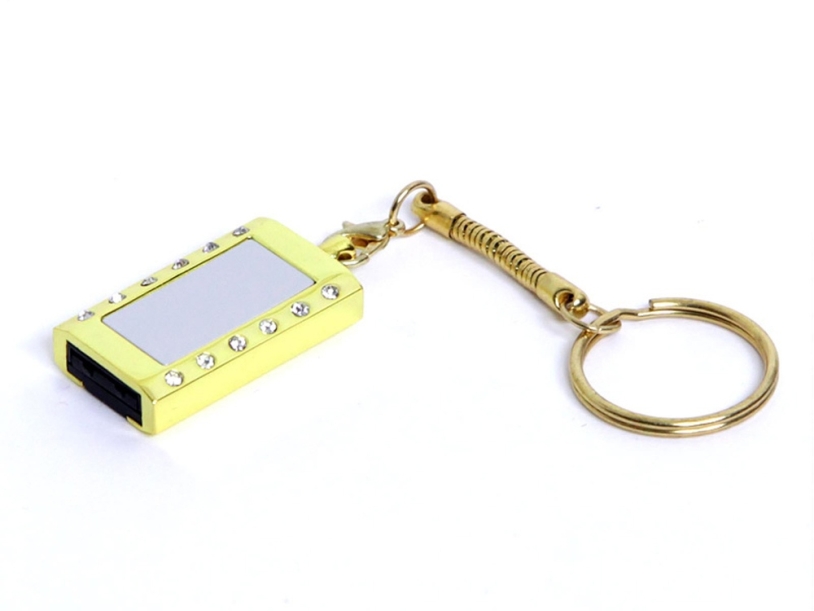 USB 2.0- флешка на 16 Гб Кулон с кристаллами и мини чипом (Изображение 2)