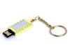 USB 2.0- флешка на 8 Гб Кулон с кристаллами и мини чипом (золотистый/серебристый) 8Gb (Изображение 1)