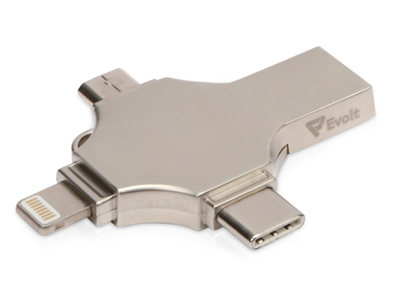 USB-флешка 3.0 на 32 Гб 4-в-1 Ultra, серебристый (Изображение 3)
