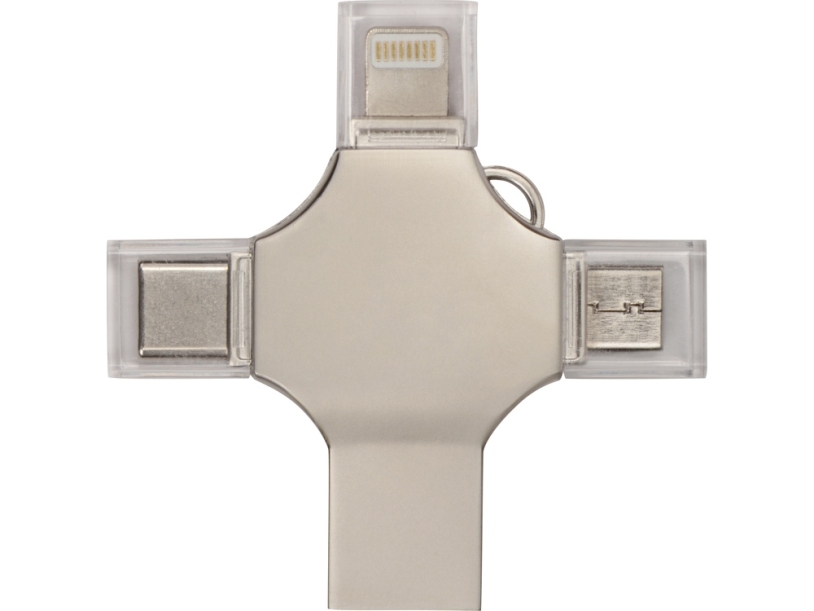 USB-флешка 3.0 на 32 Гб 4-в-1 Ultra, серебристый (Изображение 5)