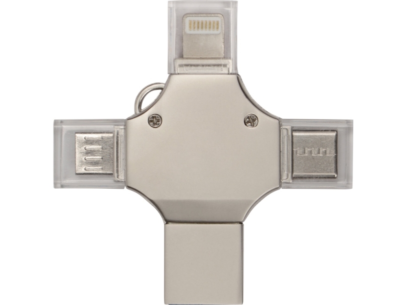 USB-флешка 3.0 на 32 Гб 4-в-1 Ultra, серебристый (Изображение 6)