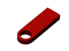 USB 2.0-флешка на 128 Гб с мини чипом и круглым отверстием (красный) 128Gb (Изображение 2)