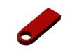 USB 2.0-флешка на 128 Гб с мини чипом и круглым отверстием (красный) 128Gb (Изображение 2)