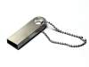 USB 2.0-флешка на 128 Гб с мини чипом и круглым отверстием (серебристый) 128Gb (Изображение 1)