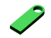 USB 2.0-флешка на 64 Гб с мини чипом и круглым отверстием (зеленый) 64Gb (Изображение 1)