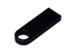USB 2.0-флешка на 64 Гб с мини чипом и круглым отверстием (черный) 64Gb (Изображение 1)