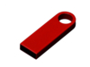 USB 2.0-флешка на 32 Гб с мини чипом и круглым отверстием (красный) 32Gb (Изображение 1)