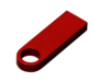 USB 2.0-флешка на 32 Гб с мини чипом и круглым отверстием (красный) 32Gb (Изображение 2)
