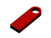 USB 2.0-флешка на 16 Гб с мини чипом и круглым отверстием (красный) 16Gb (Изображение 1)