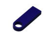 USB 2.0-флешка на 16 Гб с мини чипом и круглым отверстием (синий) 16Gb (Изображение 2)