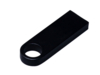 USB 2.0-флешка на 16 Гб с мини чипом и круглым отверстием (черный) 16Gb (Изображение 3)
