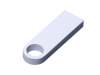 USB 2.0-флешка на 16 Гб с мини чипом и круглым отверстием (белый) 16Gb (Изображение 1)