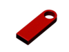 USB 2.0-флешка на 8 Гб с мини чипом и круглым отверстием (красный) 8Gb (Изображение 1)