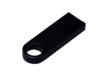 USB 2.0-флешка на 8 Гб с мини чипом и круглым отверстием (черный) 8Gb (Изображение 1)