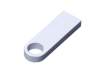USB 2.0-флешка на 8 Гб с мини чипом и круглым отверстием (белый) 8Gb (Изображение 1)
