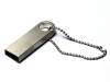 USB 2.0-флешка на 4 Гб с мини чипом и круглым отверстием (серебристый) 4Gb (Изображение 1)