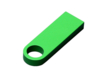 USB 2.0-флешка на 512 Мбайт с мини чипом и круглым отверстием (зеленый) 512Mb (Изображение 2)