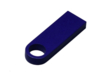 USB 2.0-флешка на 512 Мбайт с мини чипом и круглым отверстием (синий) 512Mb (Изображение 2)