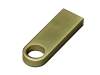 USB 2.0-флешка на 512 Мбайт с мини чипом и круглым отверстием (золотистый) 512Mb (Изображение 3)