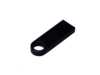 USB 2.0-флешка на 512 Мбайт с мини чипом и круглым отверстием (черный) 512Mb (Изображение 1)