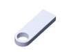USB 2.0-флешка на 512 Мбайт  с мини чипом и круглым отверстием (белый) 512Mb (Изображение 1)