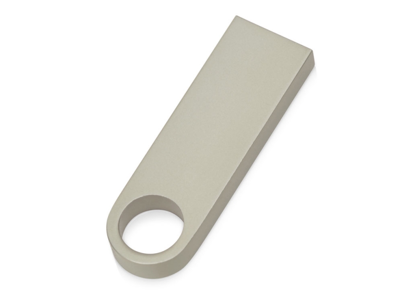 USB 2.0- флешка на 16 Гб с мини чипом, компактный дизайн с круглым отверстием (серебристый) 16Gb (Изображение 2)