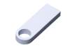 USB 3.0-флешка на 128 Гб с мини чипом и круглым отверстием (белый) 128Gb (Изображение 1)