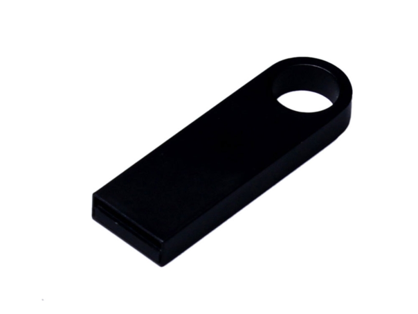 USB 3.0-флешка на 64 Гб с мини чипом и круглым отверстием (черный) 64Gb (Изображение 2)